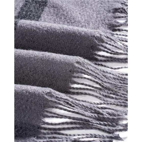 Women's Winter Shawl Wrap for Women–Warm Ponchos with Tassels,Christmas Gift - Picture 5 of 7